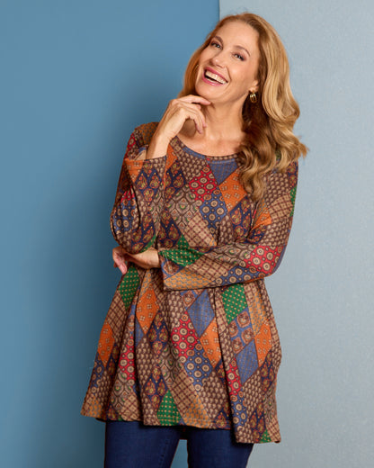 Barb Knit Top - Bohemian Tiles