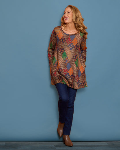 Barb Knit Top - Bohemian Tiles