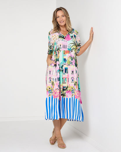 Sorrento Midi Dress - Tropical
