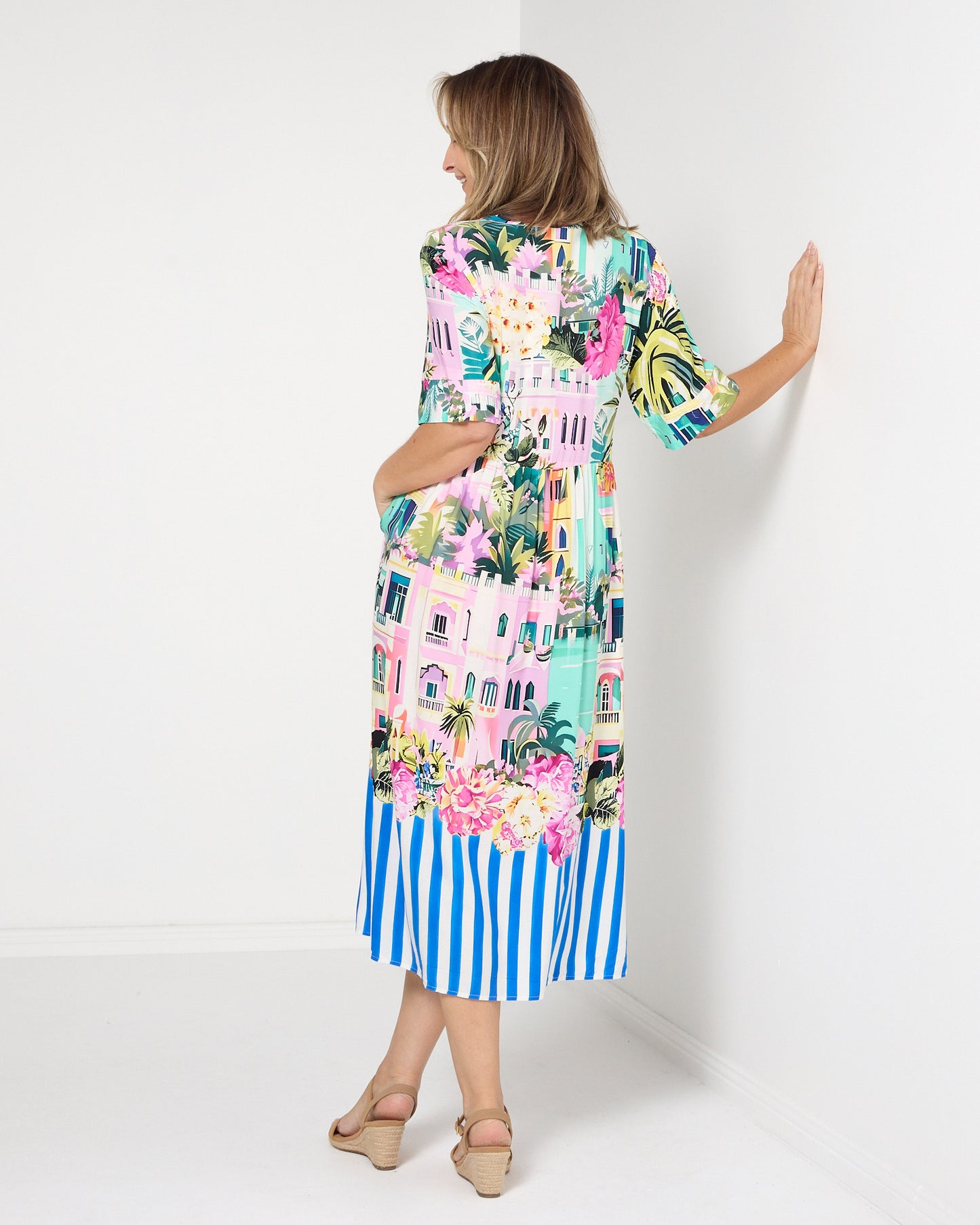 Sorrento Midi Dress - Tropical