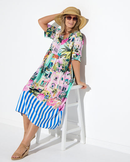 Sorrento Midi Dress - Tropical