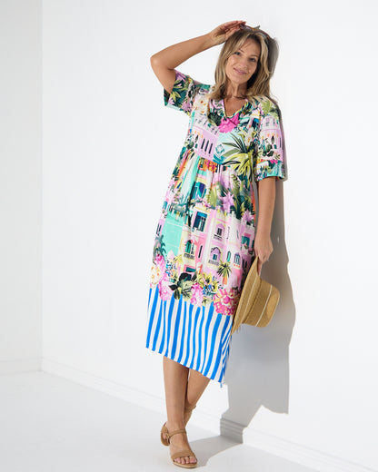 Sorrento Midi Dress - Tropical