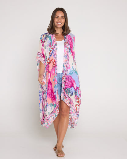 Noosa Summer Cape – Pink Peacock