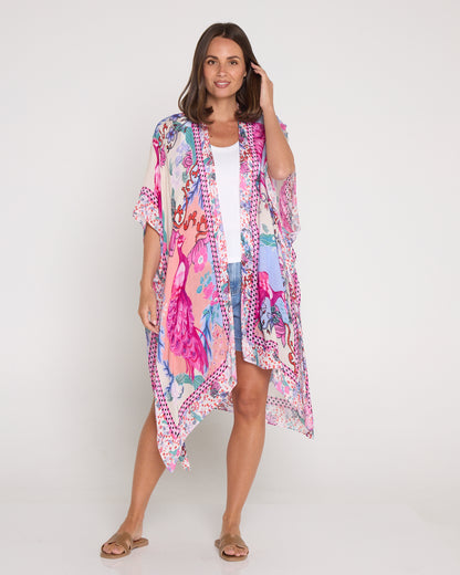 Noosa Summer Cape – Pink Peacock