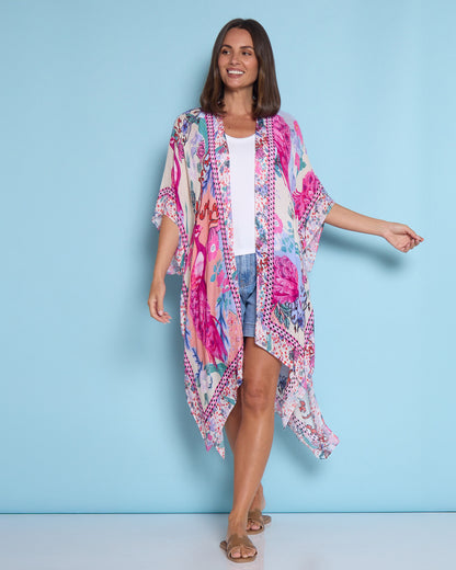 Noosa Summer Cape – Pink Peacock