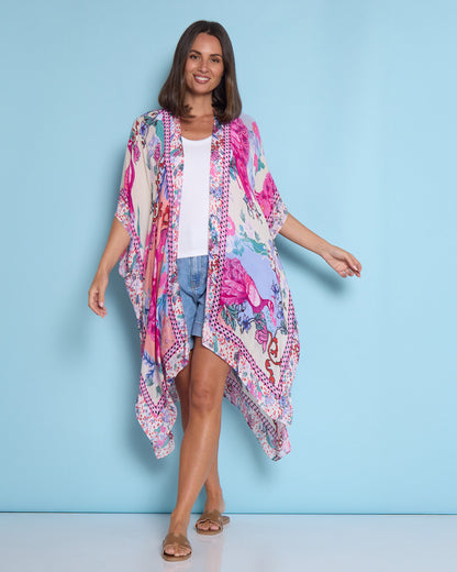 Noosa Summer Cape – Pink Peacock