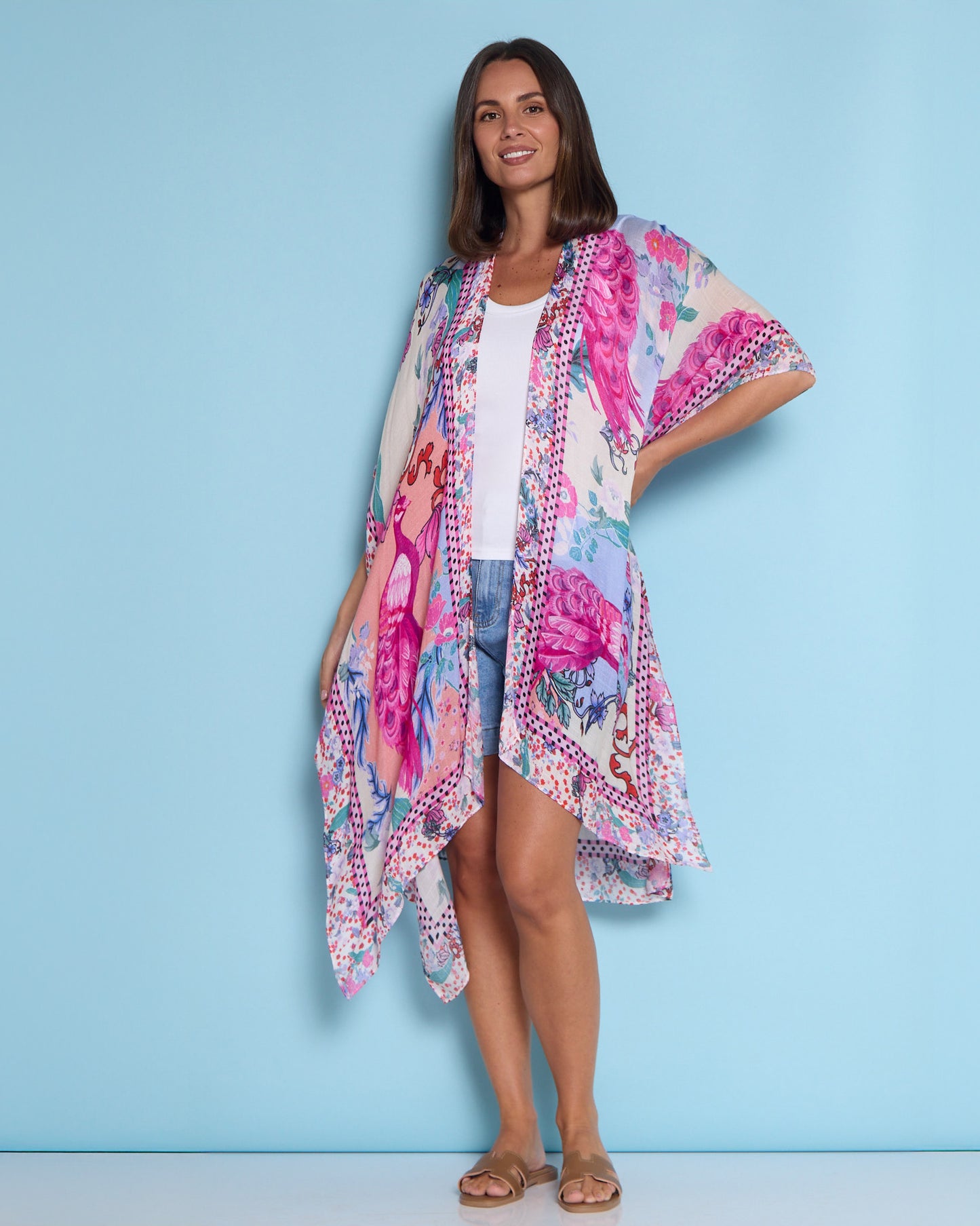 Noosa Summer Cape – Pink Peacock