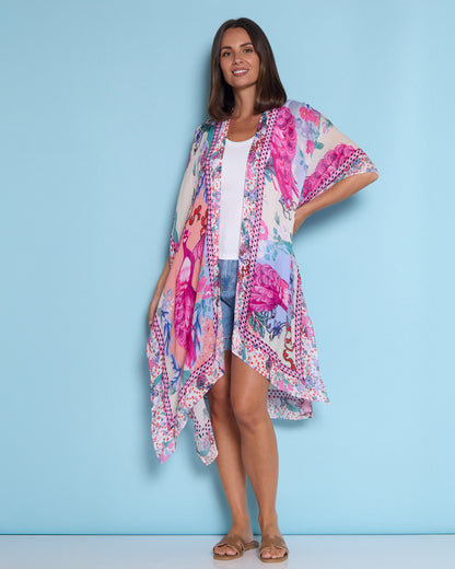 Noosa Summer Cape – Pink Peacock