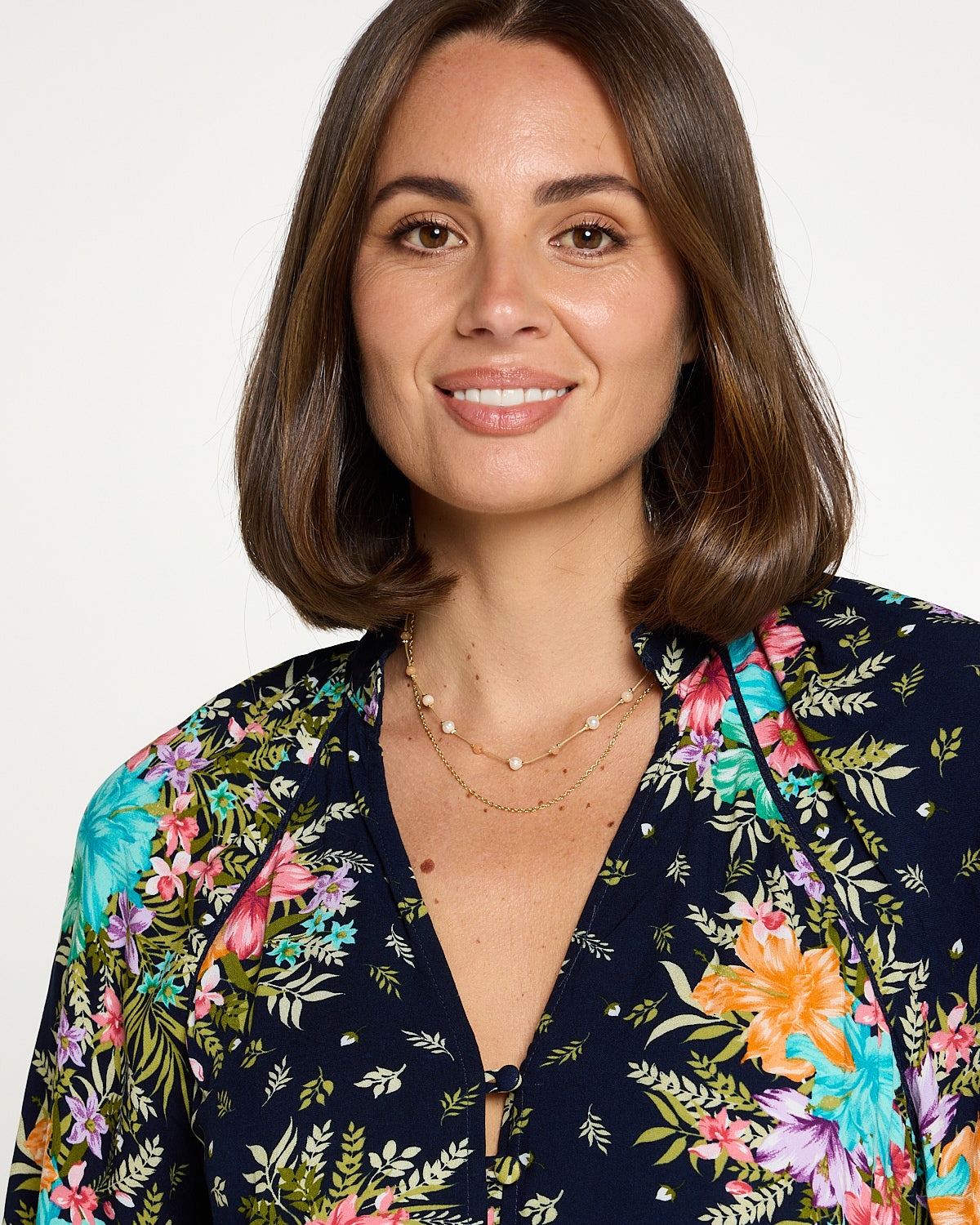 Bettani Layered Necklace - Gold/Tan