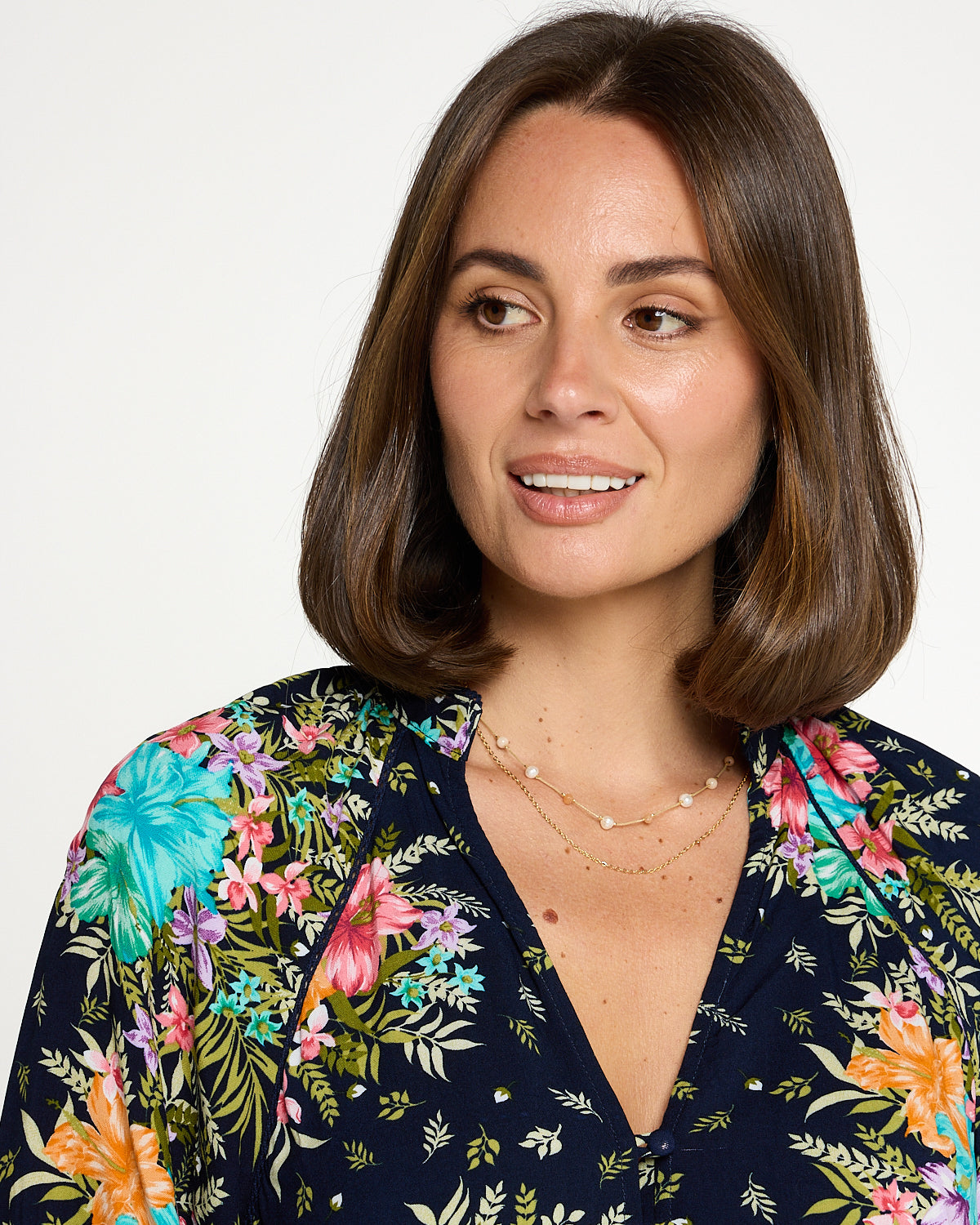 Bettani Layered Necklace - Gold/Tan
