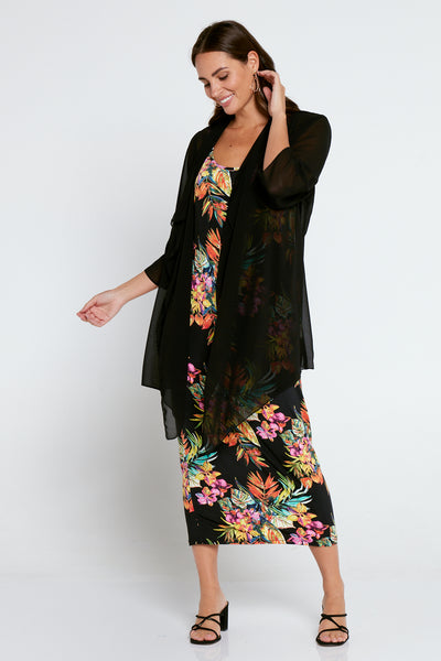 Chiffon waterfall jacket deals