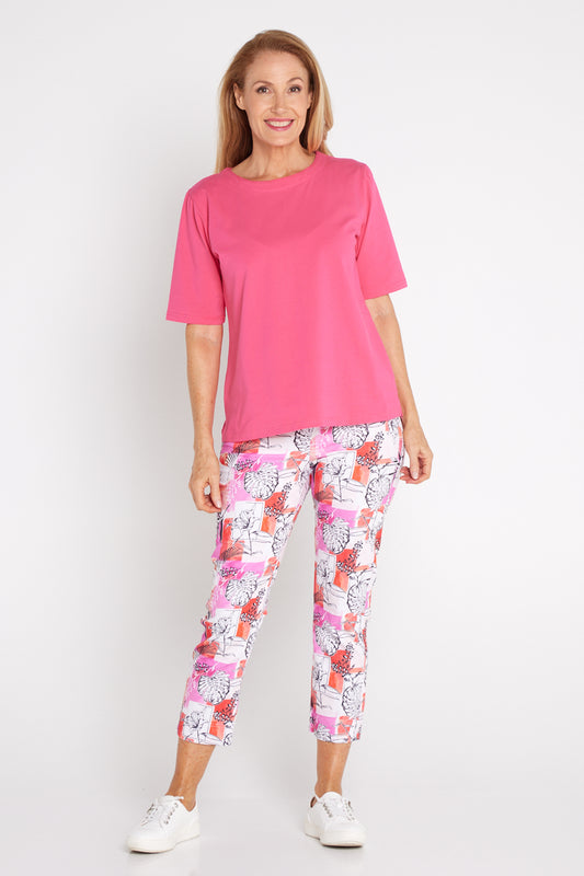 7/8 Stretch Pocket Pants - Keyline Floral Print