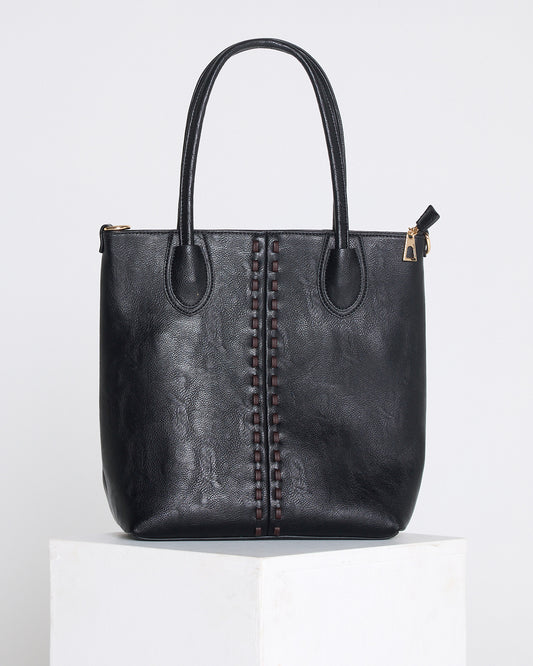 Olivia Tote Bag & Clutch - Black