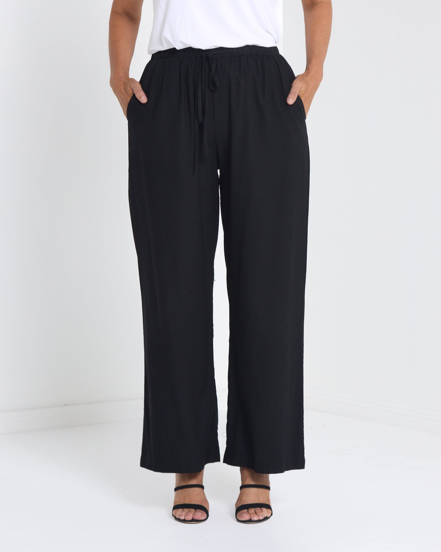 Sienna Wide Leg Pants - Black