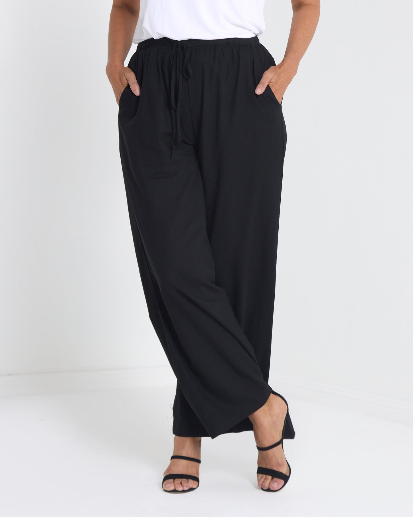 Sienna Wide Leg Pants - Black