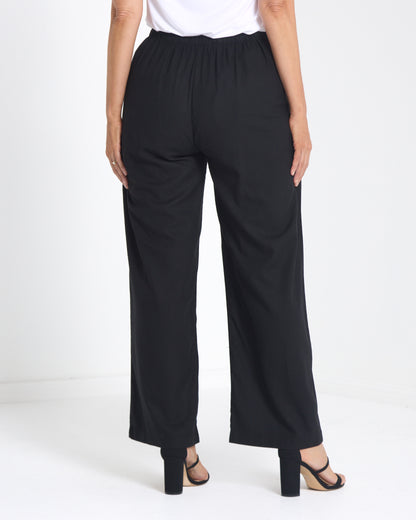 Sienna Wide Leg Pants - Black