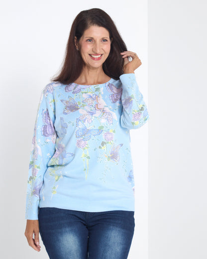 Julia Knit - Blue Butterfly