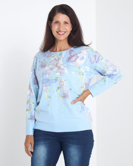 Julia Knit - Blue Butterfly