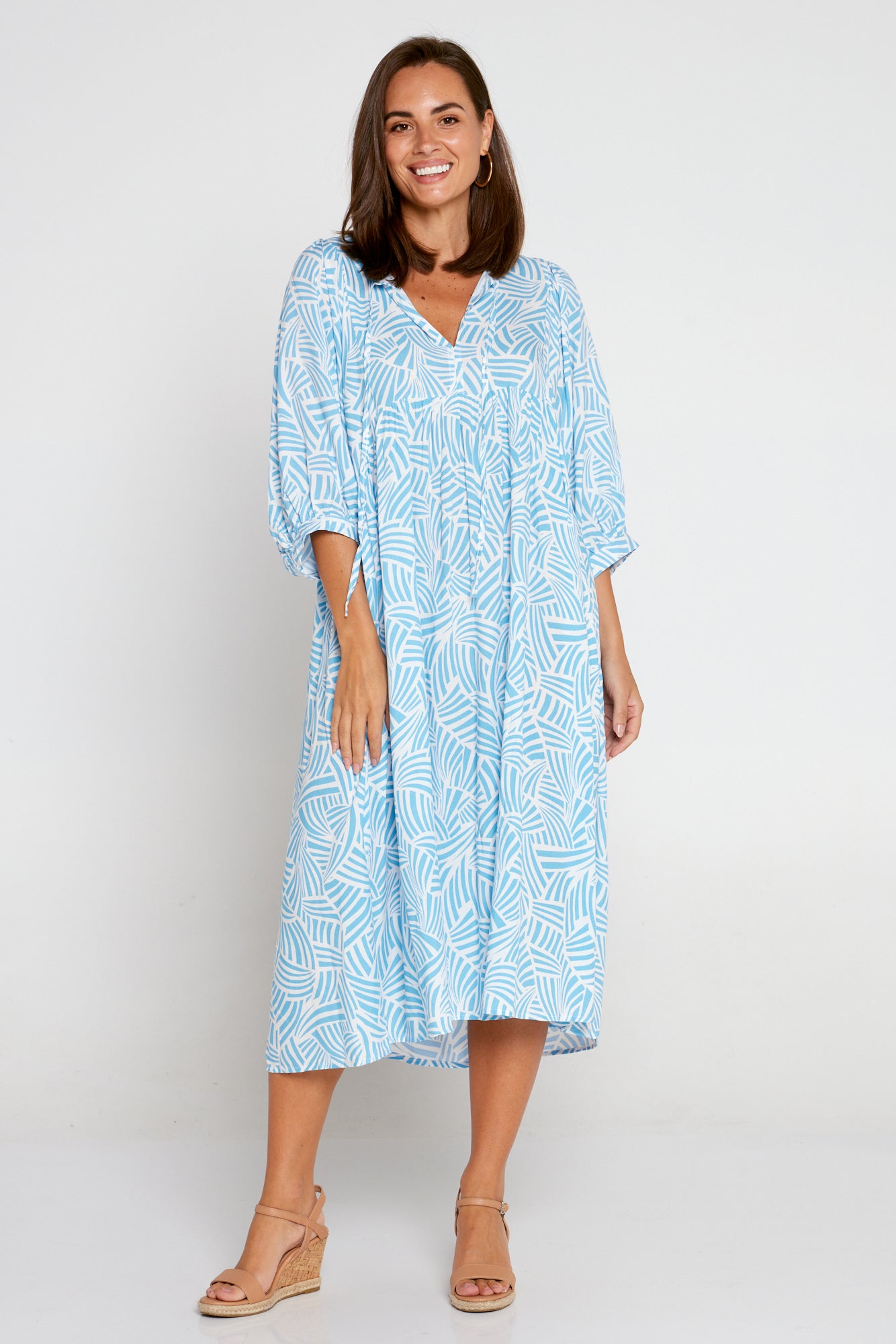 Calyssa Dress - Blue Print