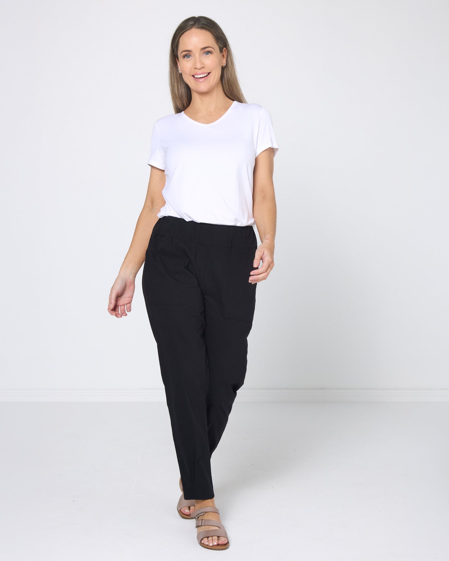 Travel Ease Tuck Pants - Black