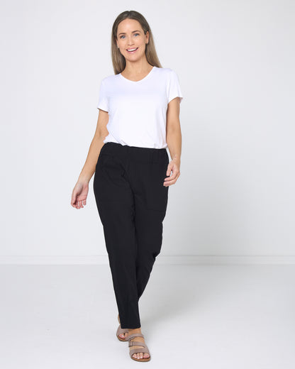 Travel Ease Tuck Pants - Black