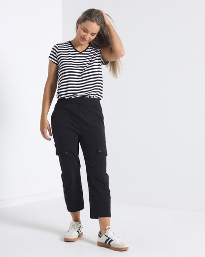 Travel Ease Cargo Pants - Black
