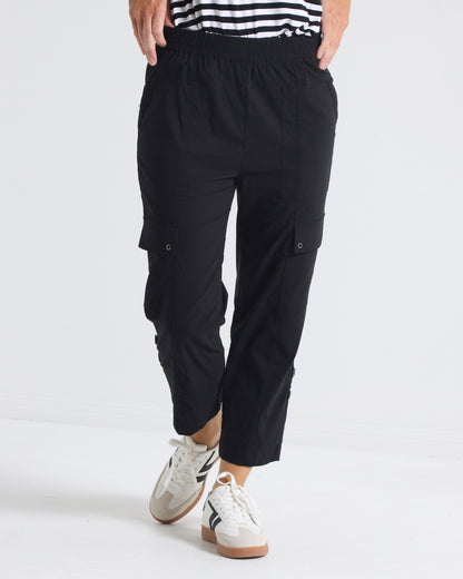 Travel Ease Cargo Pants - Black