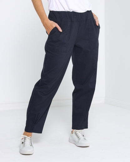 Travel Ease Tuck Pants - Navy
