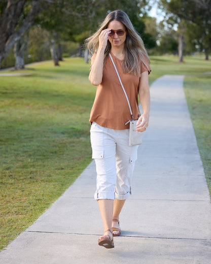 Travel Ease Cargo Pants - Stone