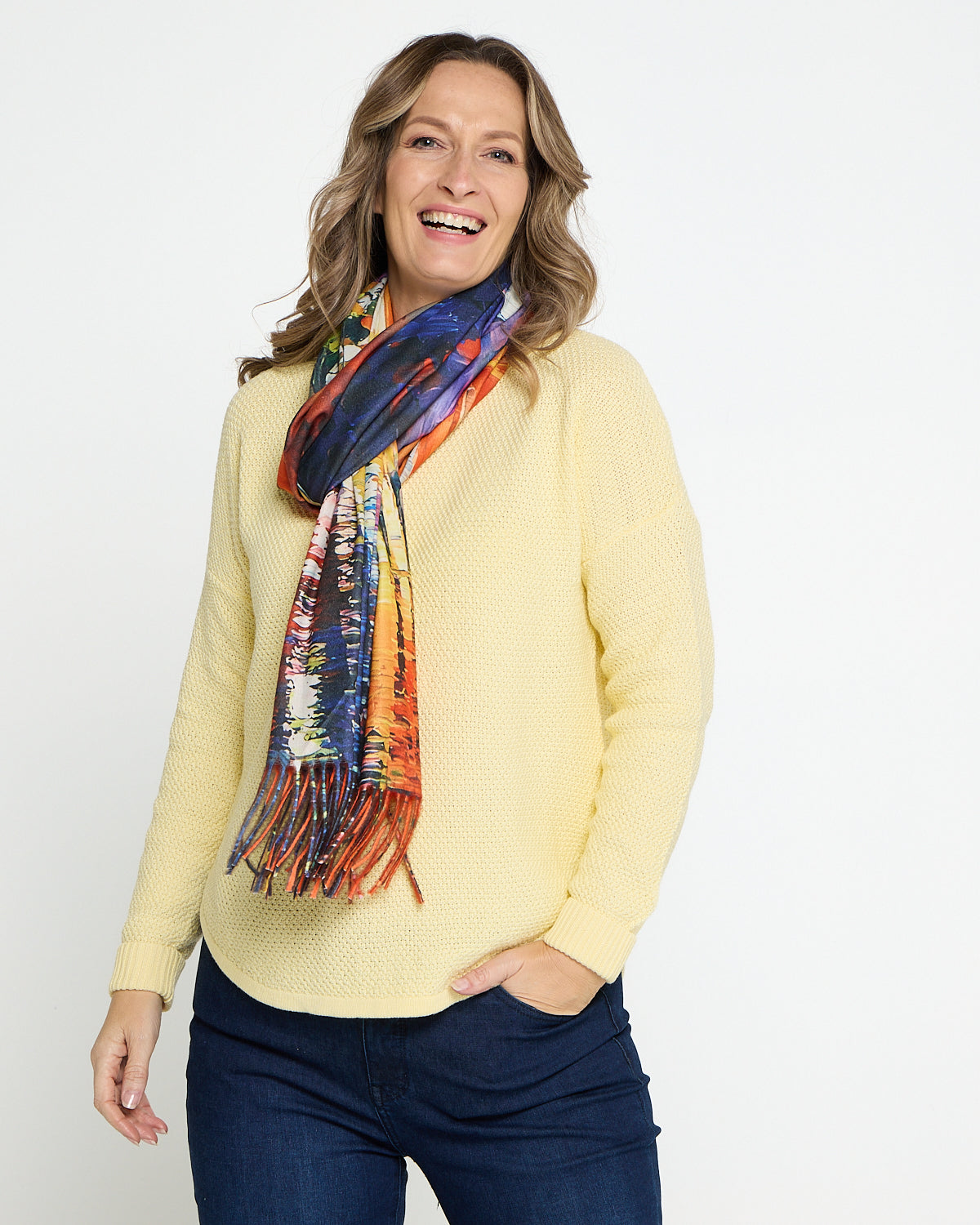 Brenda Waffle Knit - Buttercup Yellow