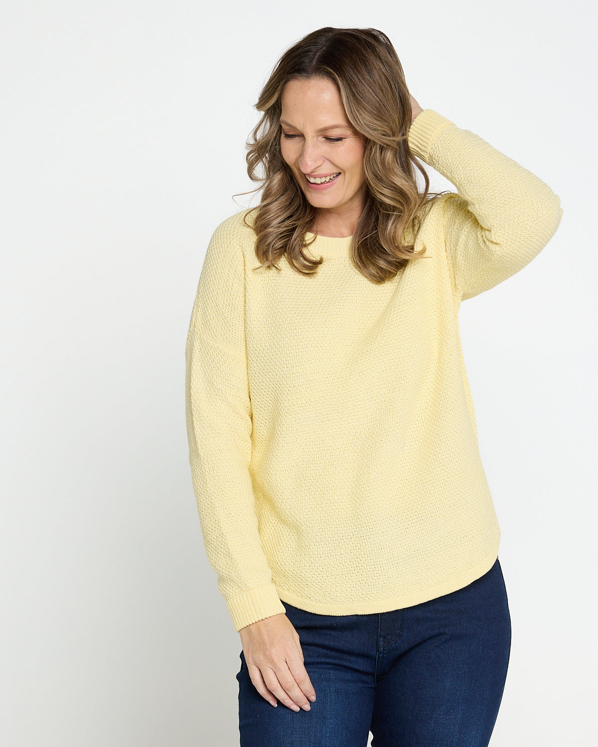 Brenda Waffle Knit - Buttercup Yellow