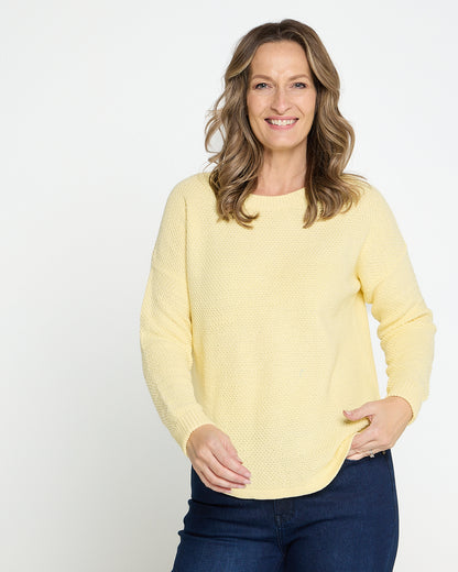 Brenda Waffle Knit - Buttercup Yellow