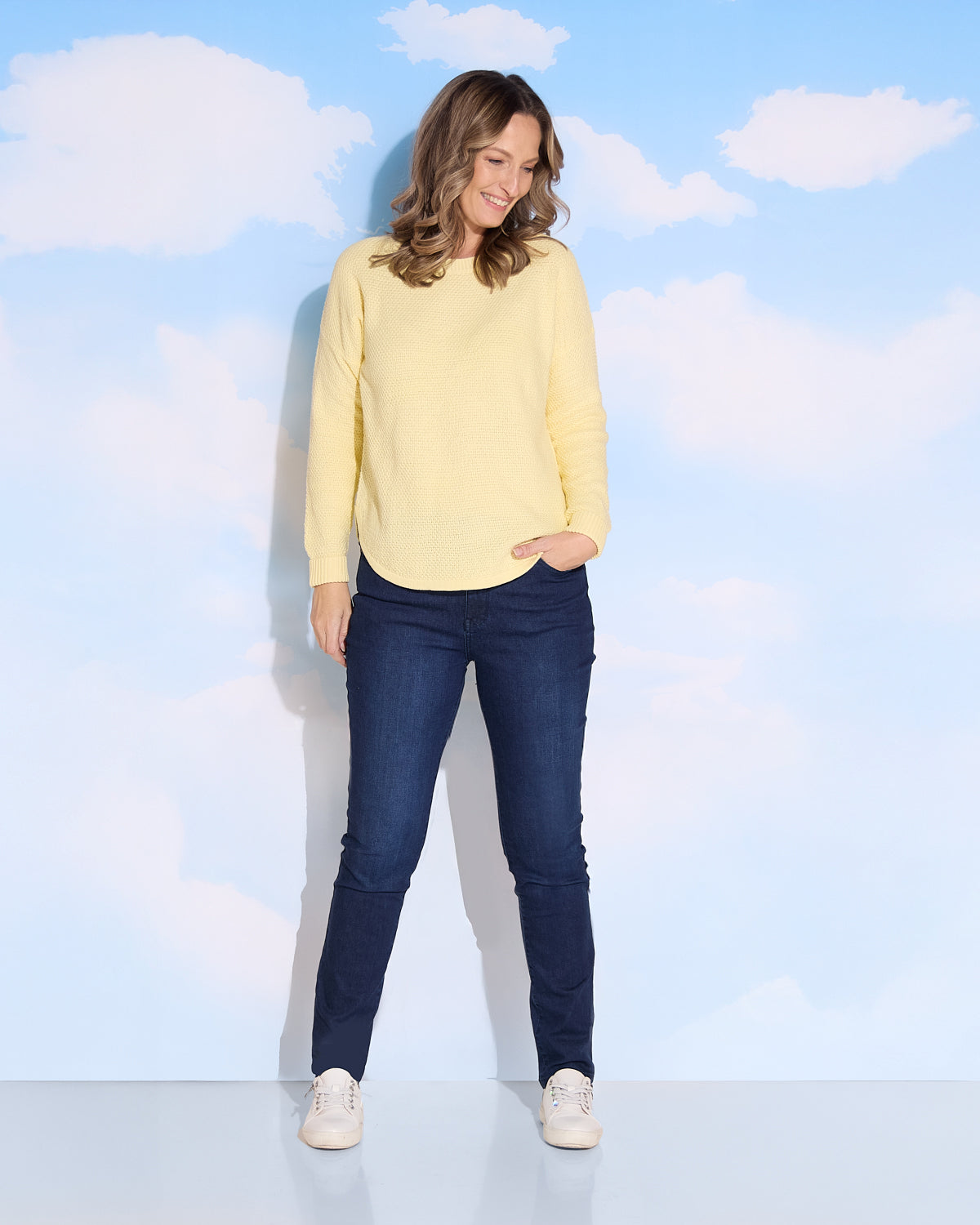 Brenda Waffle Knit - Buttercup Yellow