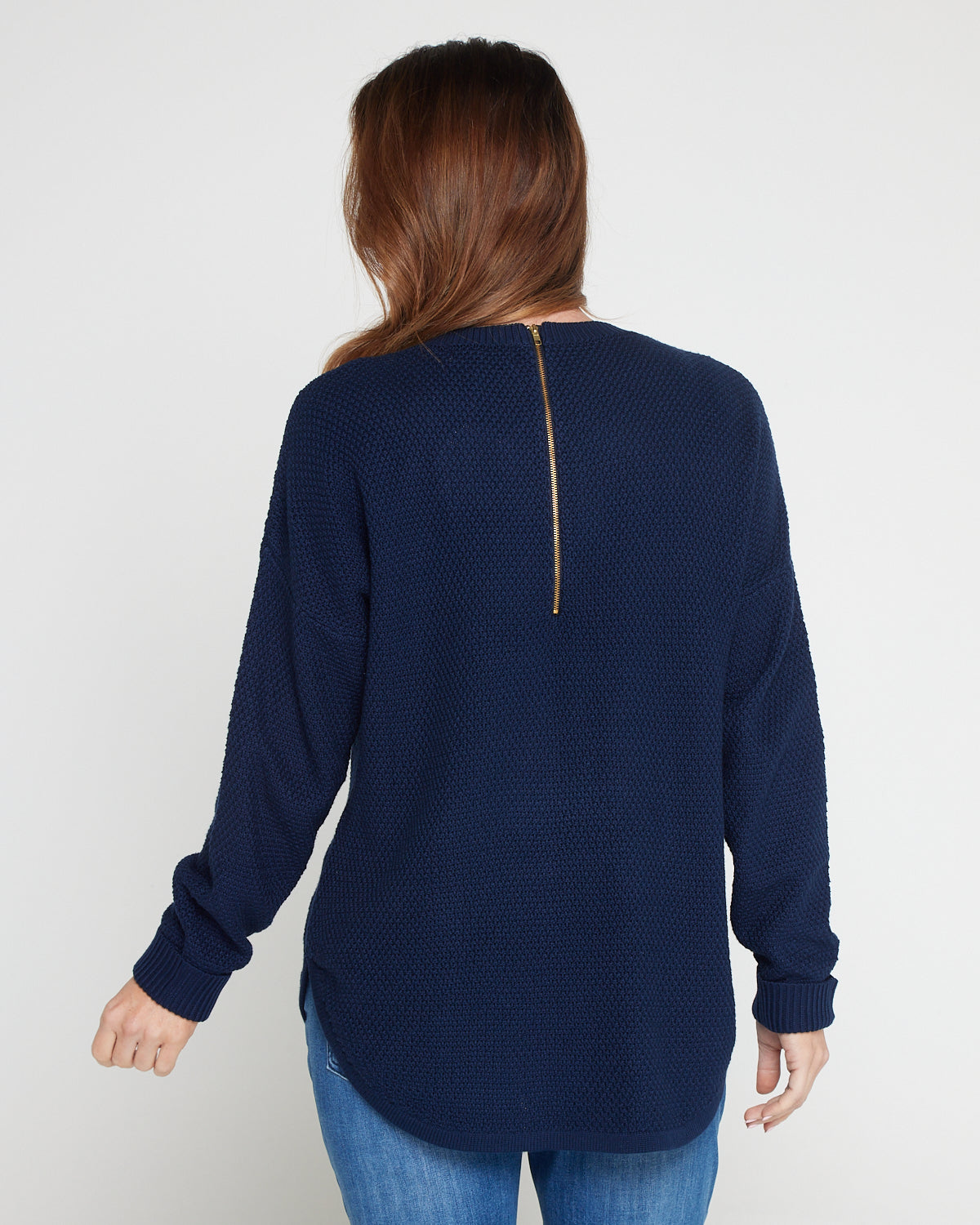 Brenda Waffle Knit - Navy