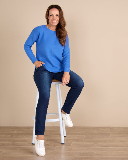 Savannah Cotton Jeans - Dark Denim