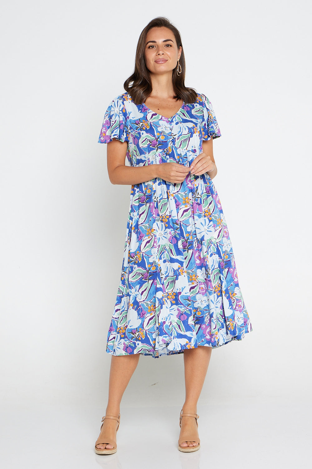 Brighton Dress Blue Floral