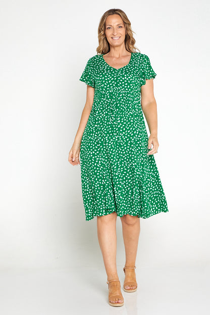 Brighton Dress - Emerald Speckle