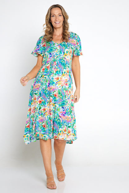 Brighton Dress - Tropical Paisley