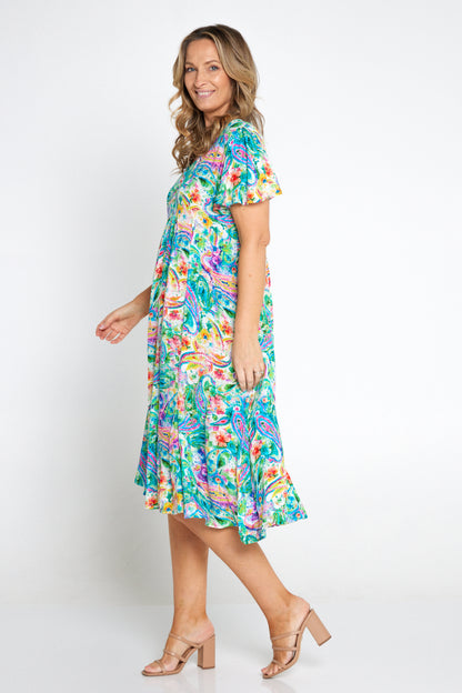 Brighton Dress - Tropical Paisley