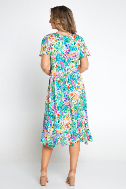 Brighton Dress - Tropical Paisley