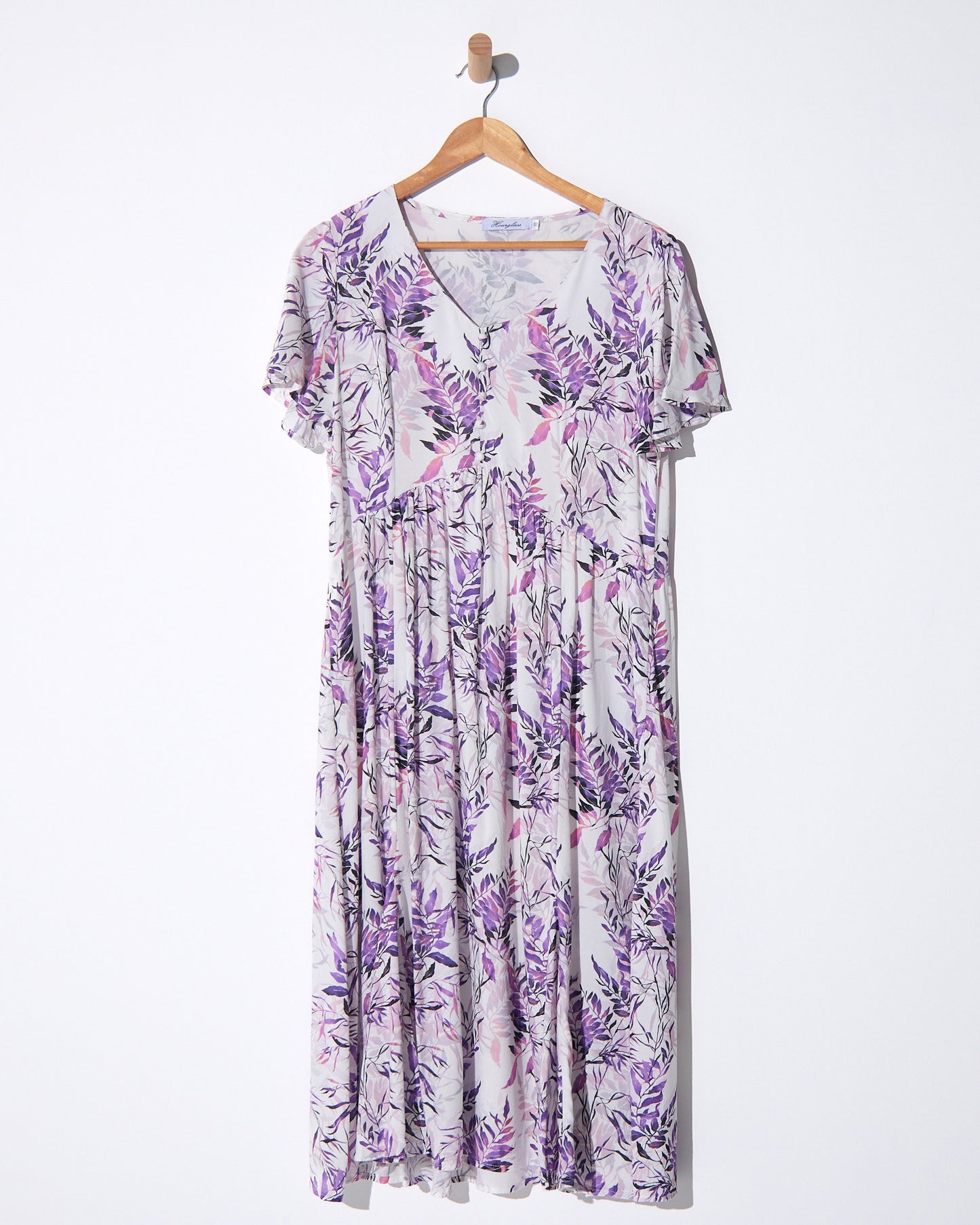 Cornwall Dress - Purple Leaf