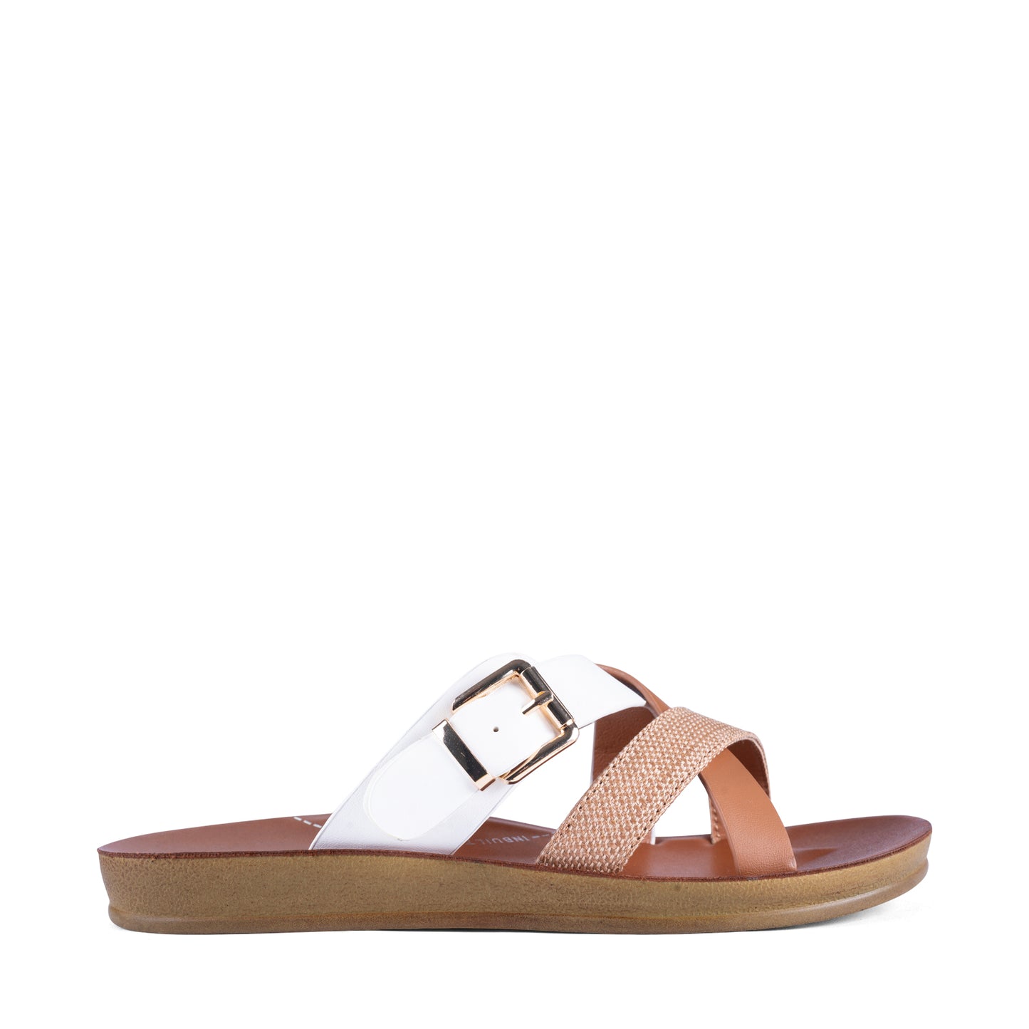 Brik Slide - White / Tan