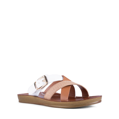 Brik Slide - White / Tan