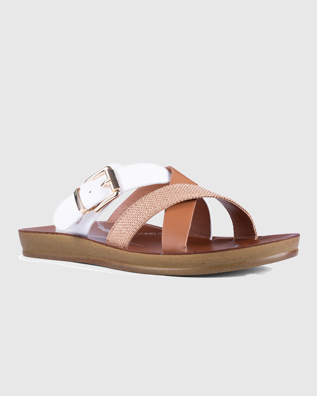 Brik Slide - White / Tan