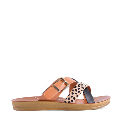 Brik Slide - Black / Tan / Cheetah