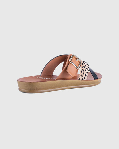 Brik Slide - Black / Tan / Cheetah