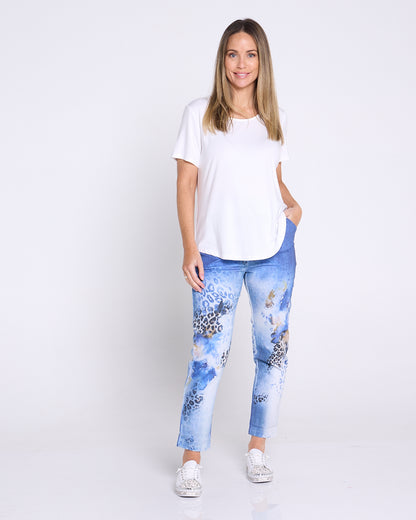 Bronwyn Pants - Denim Animal