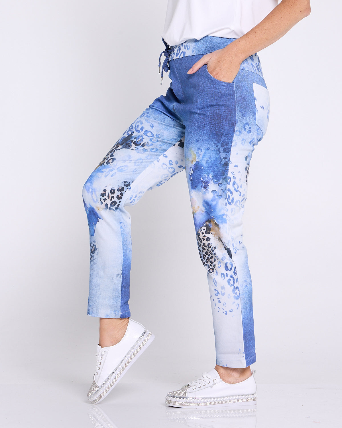 Bronwyn Pants - Denim Animal
