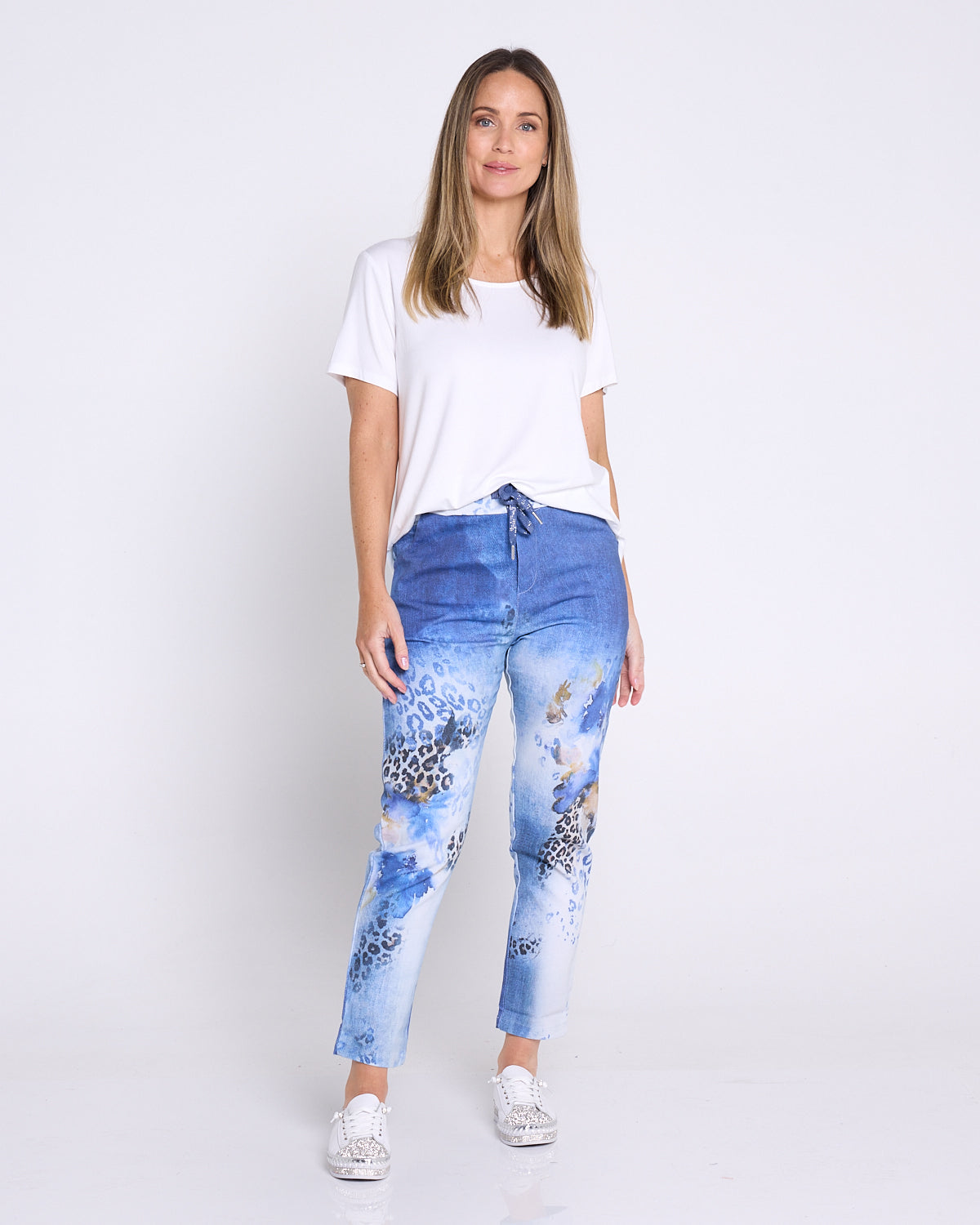 Bronwyn Pants - Denim Animal