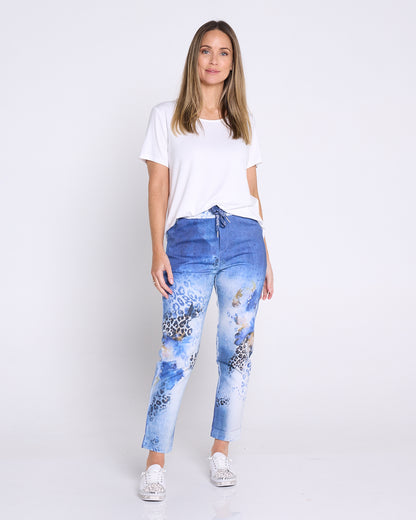 Bronwyn Pants - Denim Animal